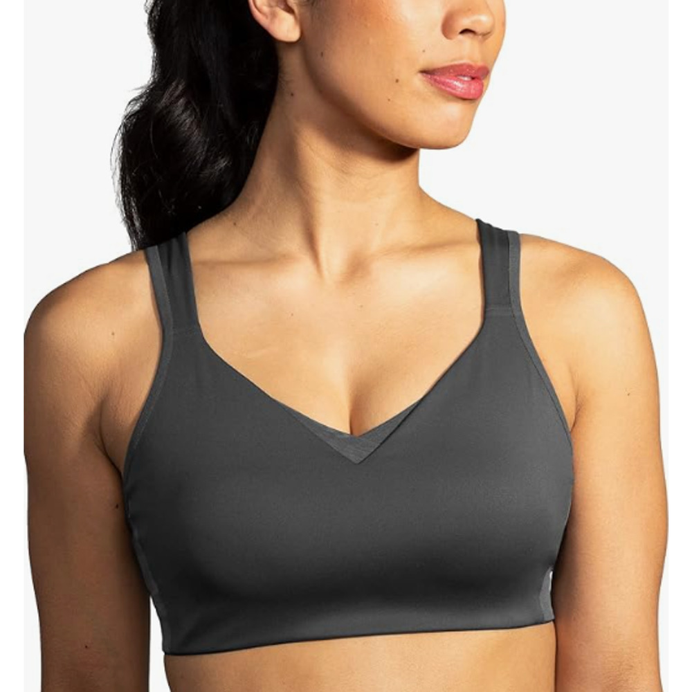Brooks Women's Drive Convertible Sports Run Bra Color Asphalt Size 36DD New - Picture 3 of 5